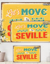 Vintage Seville sign - Cottage Canvas Wall Art