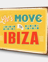 Vintage Ibiza sign - Cottage Canvas Wall Art