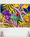 Seamless tropical flower pattern background - Tropical Canvas Wall Art