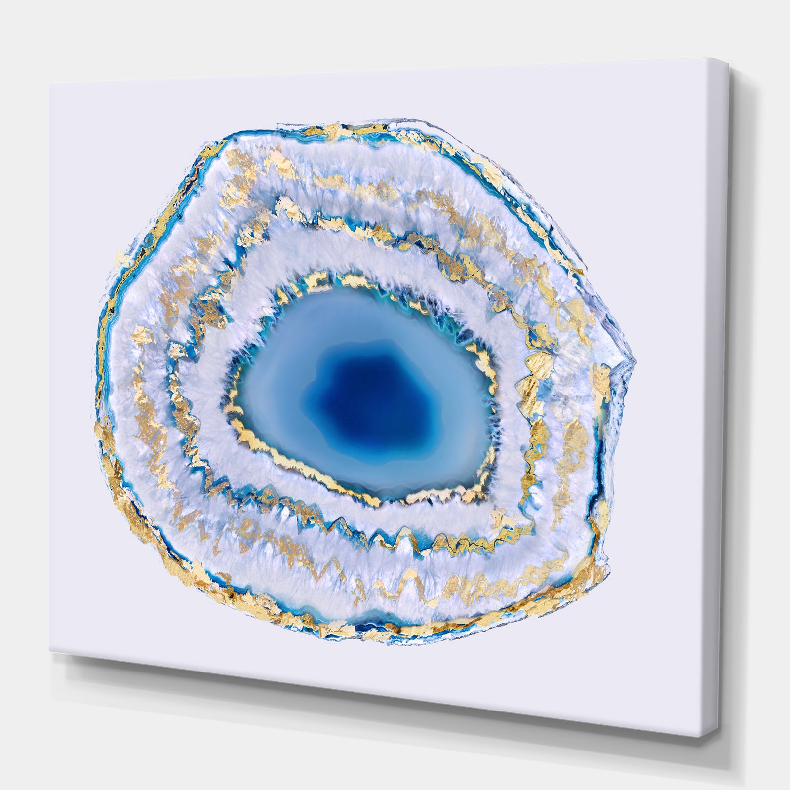 Golden Blue Agate - Glam Canvas Wall Art Print