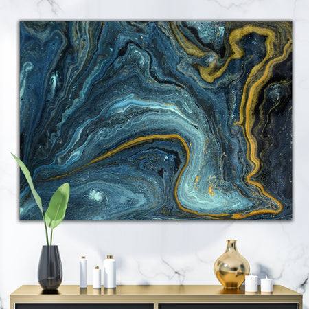 Agathe Ripple Golden Rivers - Modern Canvas Wall Art Print