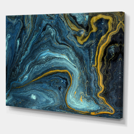 Agathe Ripple Golden Rivers - Modern Canvas Wall Art Print