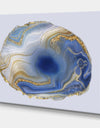 Ocean Blue Golden Jasper Agate I - Glam Canvas Wall Art Print