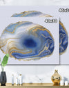 Ocean Blue Golden Jasper Agate I - Glam Canvas Wall Art Print