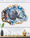 Chalcedony Quartz Gold and Blue II - Glam Canvas Wall Art Print