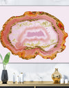 Pink and Gold Chalcedony Agate - Modern Canvas Wall Art Print