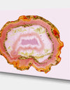 Pink and Gold Chalcedony Agate - Modern Canvas Wall Art Print