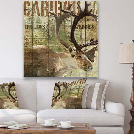Open Season Caribou - Traditional Canvas Wall Art