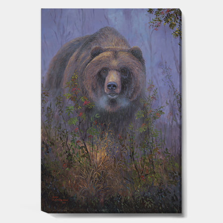 Mountain Ash Grizzly - Traditional Canvas Artwork