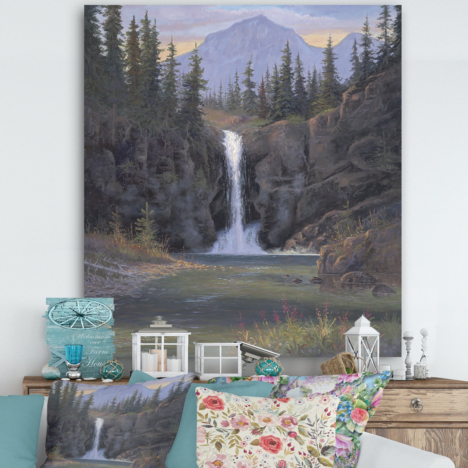 Running Eagle Falls - Traditional Canvas Art Print