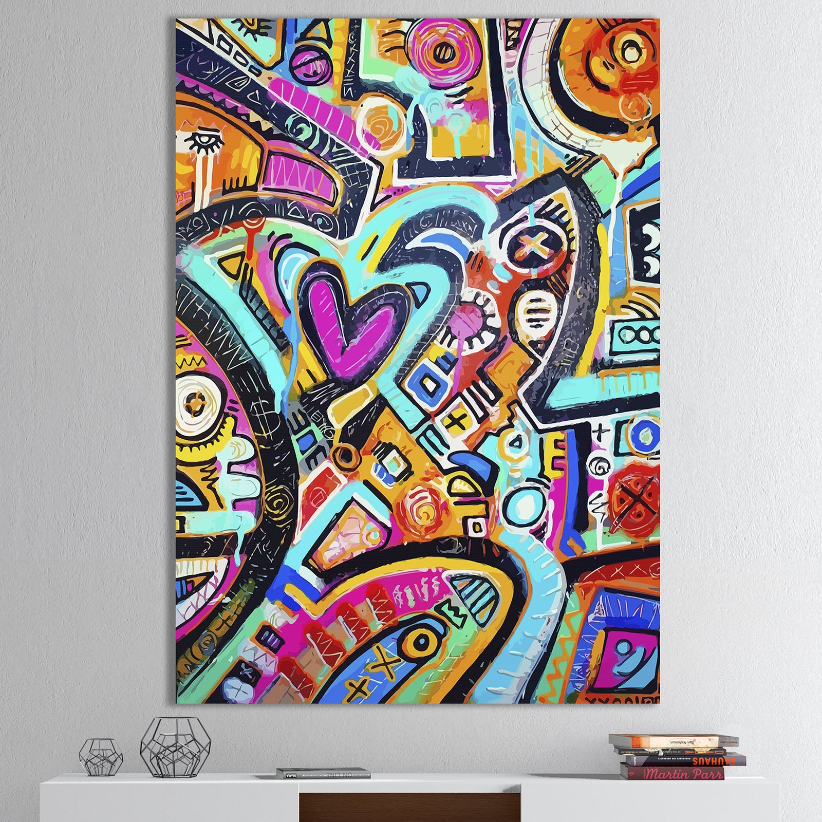 Peacock Love Shimmy - Modern & Contemporary Canvas Art Print