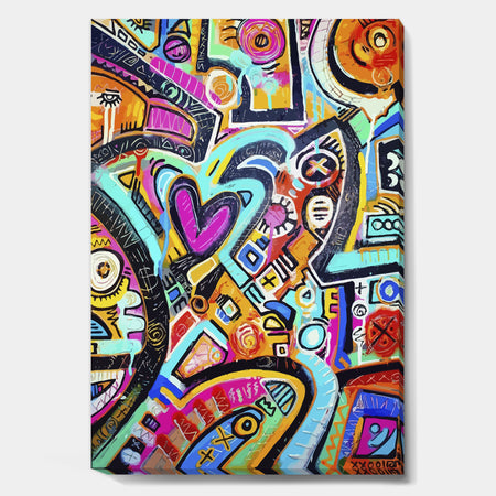 Peacock Love Shimmy - Modern & Contemporary Canvas Art Print