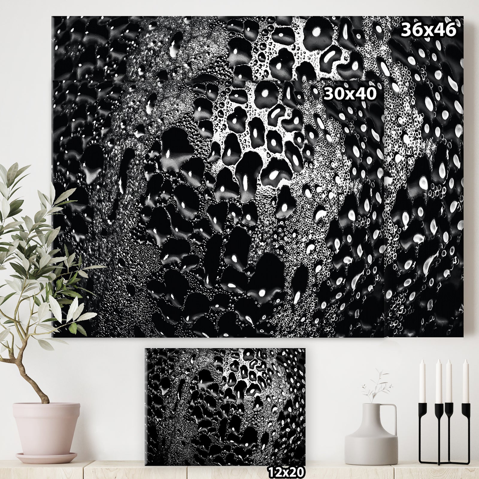 Abstract Droplets 15 - Modern & Contemporary Premium Canvas Wall Art