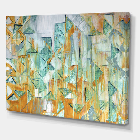 Triangular Cascade - Modern & Contemporary Gallery-wrapped Canvas
