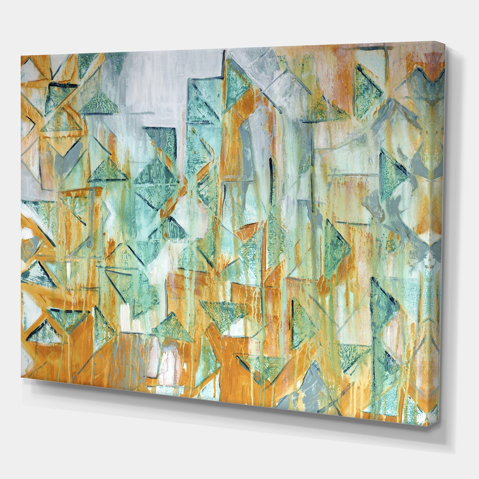 Triangular Cascade - Modern & Contemporary Gallery-wrapped Canvas