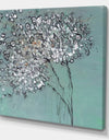 Teal Blossoming Dandelion - Modern & Contemporary Canvas Art Print