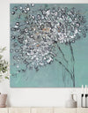 Teal Blossoming Dandelion - Modern & Contemporary Canvas Art Print