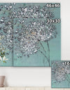 Teal Blossoming Dandelion - Modern & Contemporary Canvas Art Print