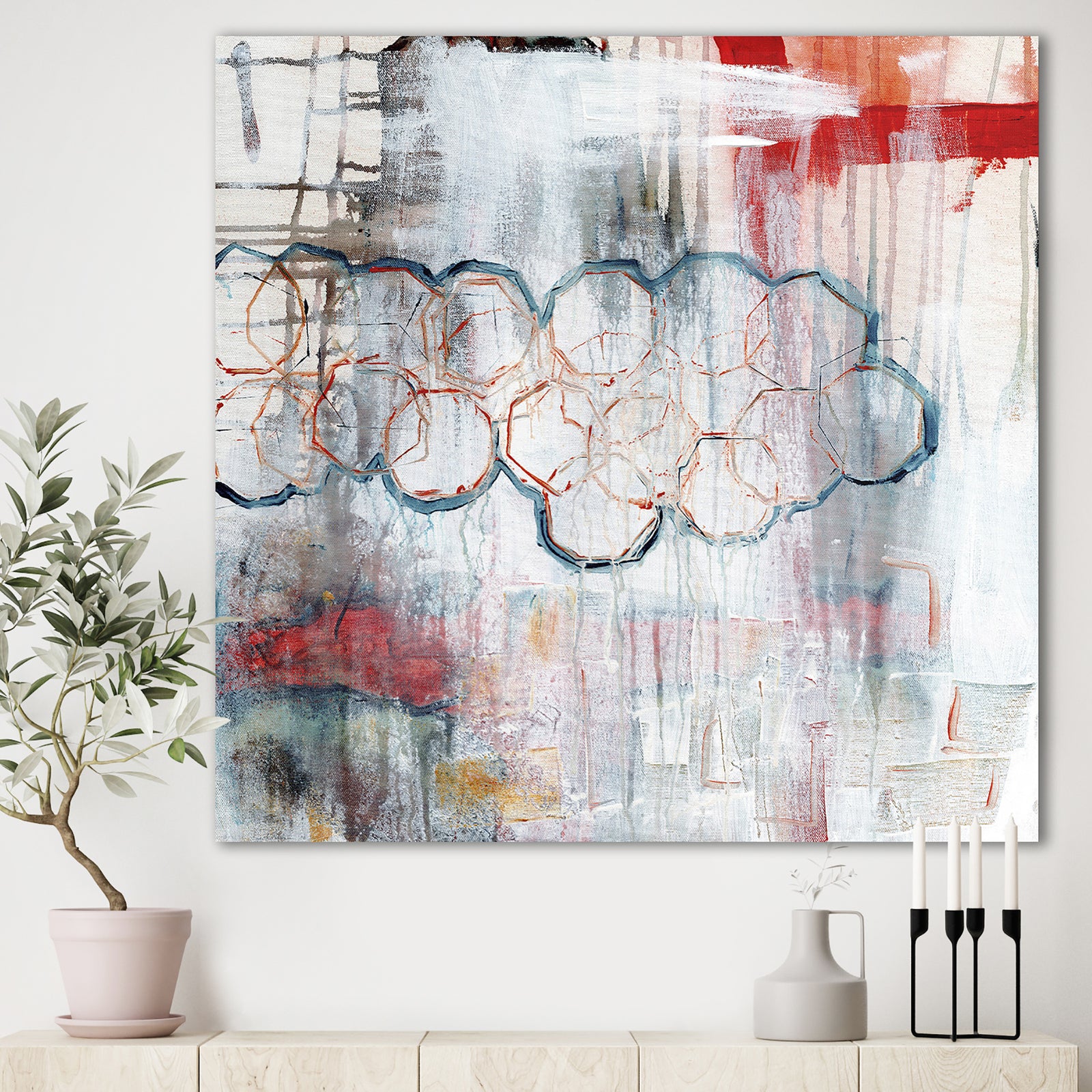 Concentric Circle Impressions II - Modern & Contemporary Canvas Artwork