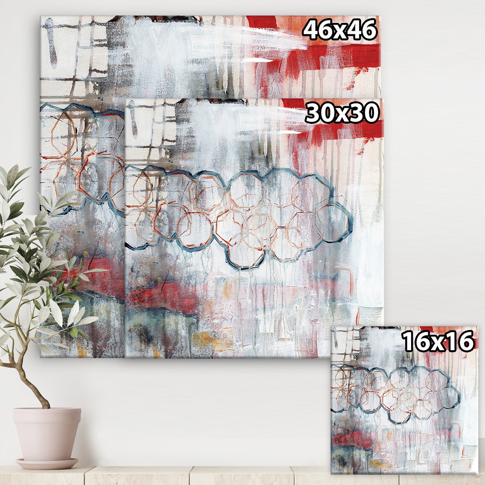 Concentric Circle Impressions II - Modern & Contemporary Canvas Artwork