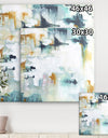 Teal And White Composition - Modern & Contemporary Gallery-wrapped Canvas