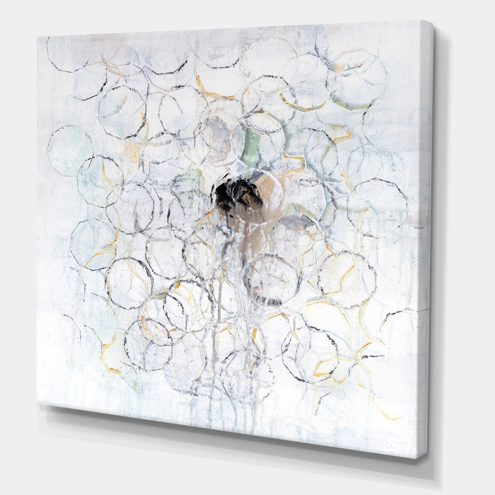 Concentric Circle Impressions I - Modern & Contemporary Canvas Artwork