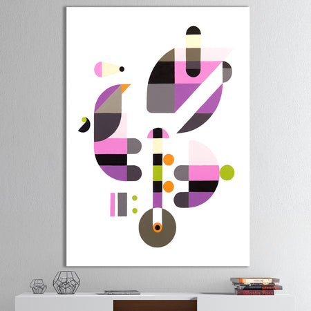 Concerto For Birds - Mid-Century Modern Canvas Art Print