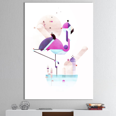 Placido Flamingo - Mid-Century Modern Canvas Art Print