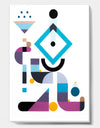 Blue Diamond Arrangement - Mid-Century Modern Canvas Artwork