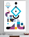 Blue Diamond Arrangement - Mid-Century Modern Canvas Artwork