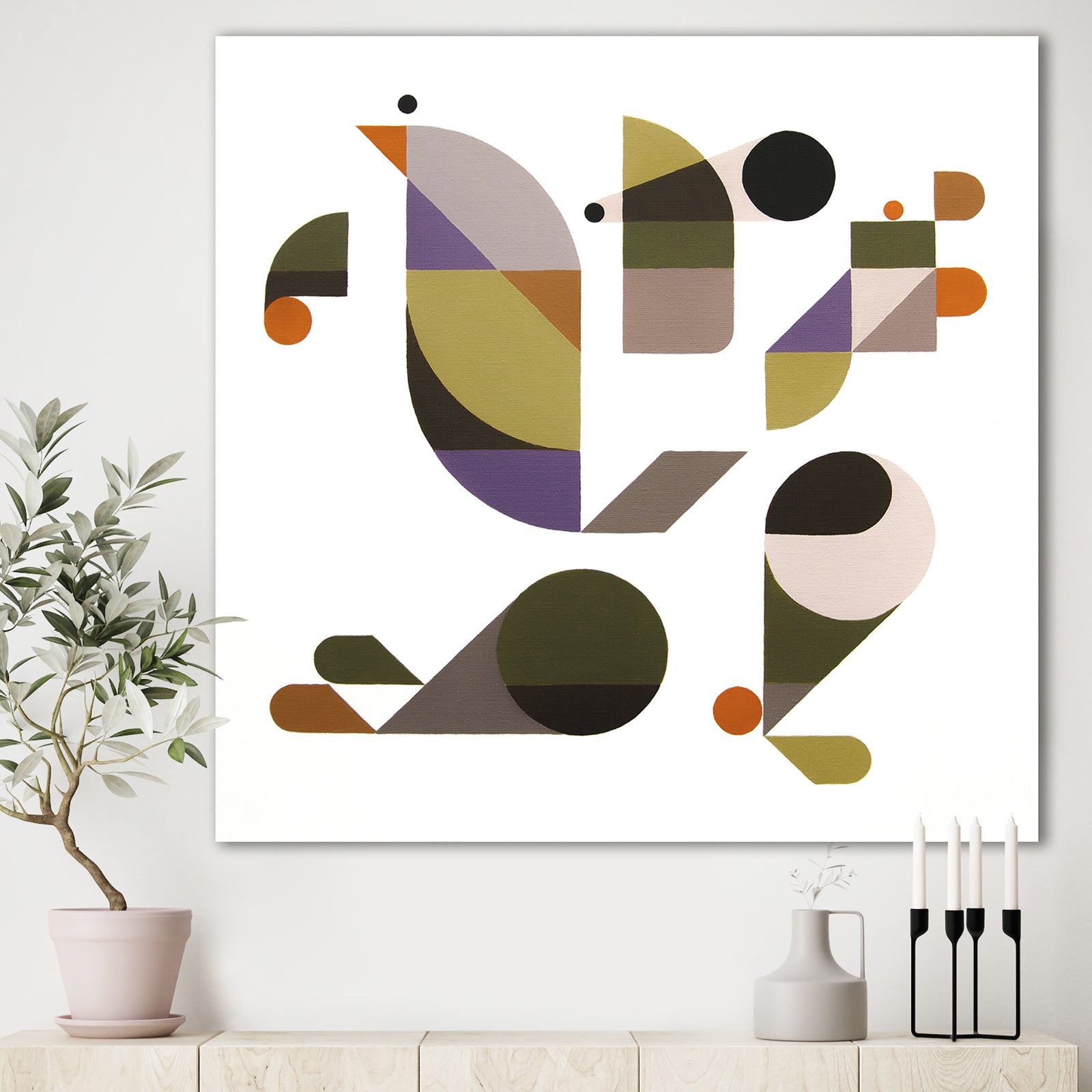 Bended Knee - Mid-Century Modern Canvas Art Print