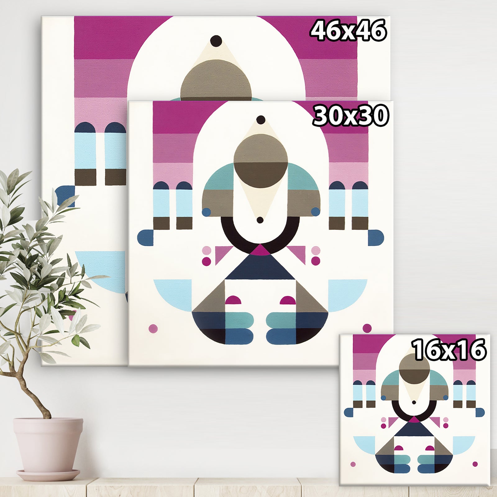 Rainbow Island - Mid-Century Modern Canvas Wall Art