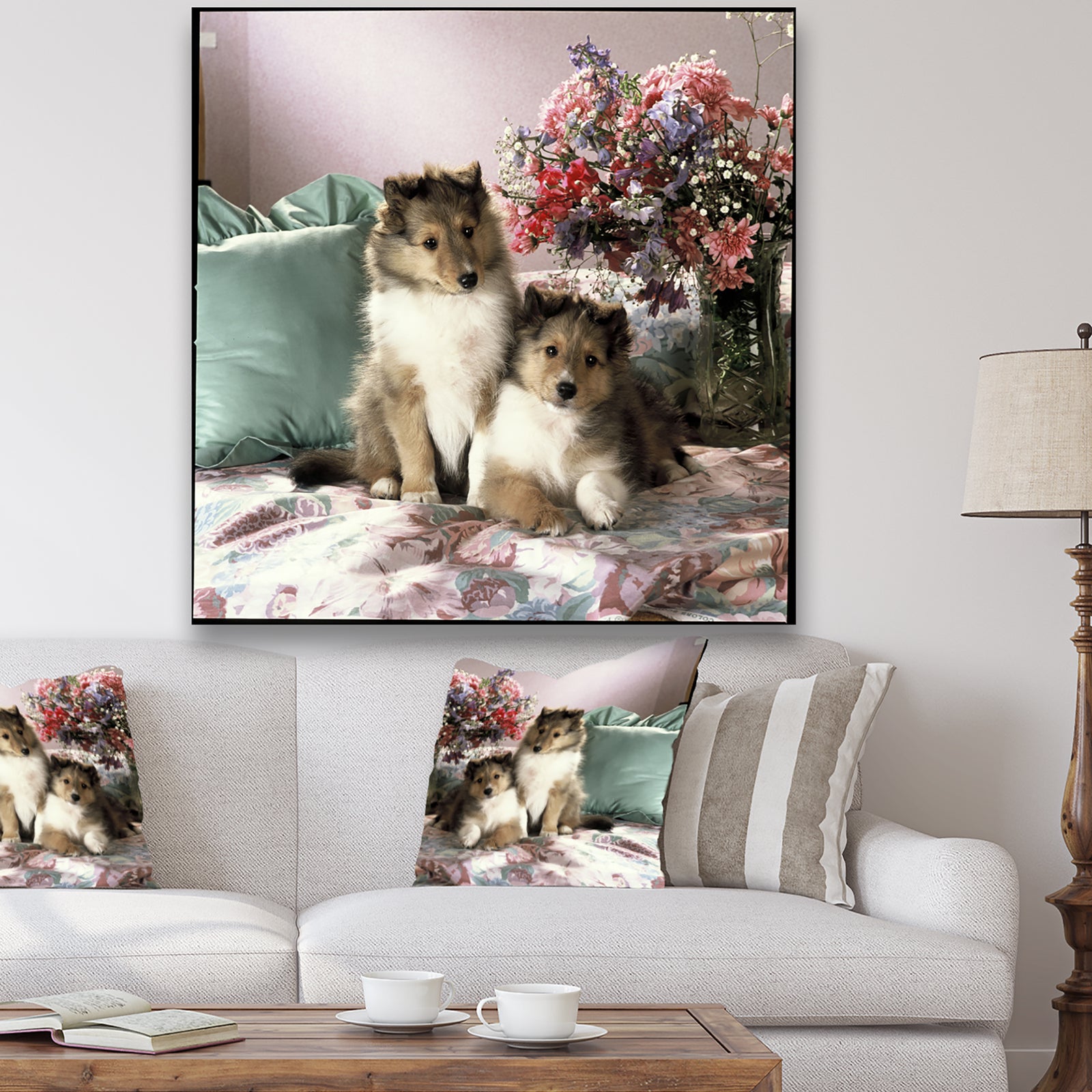 Puppy Siblings - Traditional Canvas Art Print