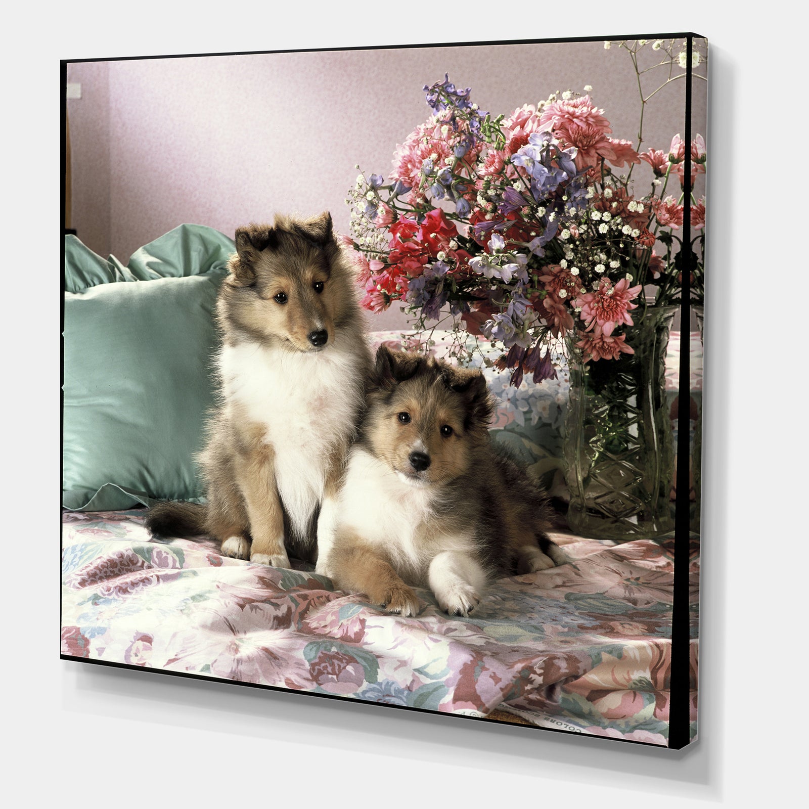 Puppy Siblings - Traditional Canvas Art Print