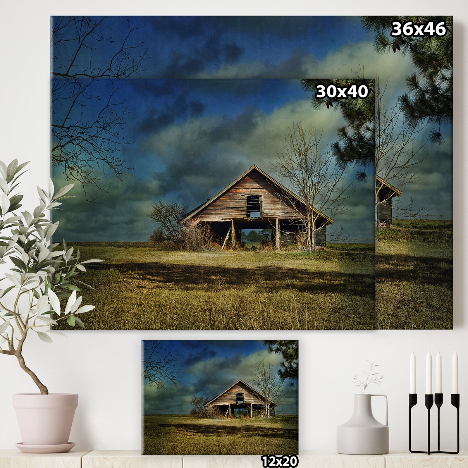 Storm Barn II - Farmhouse Premium Canvas Wall Art