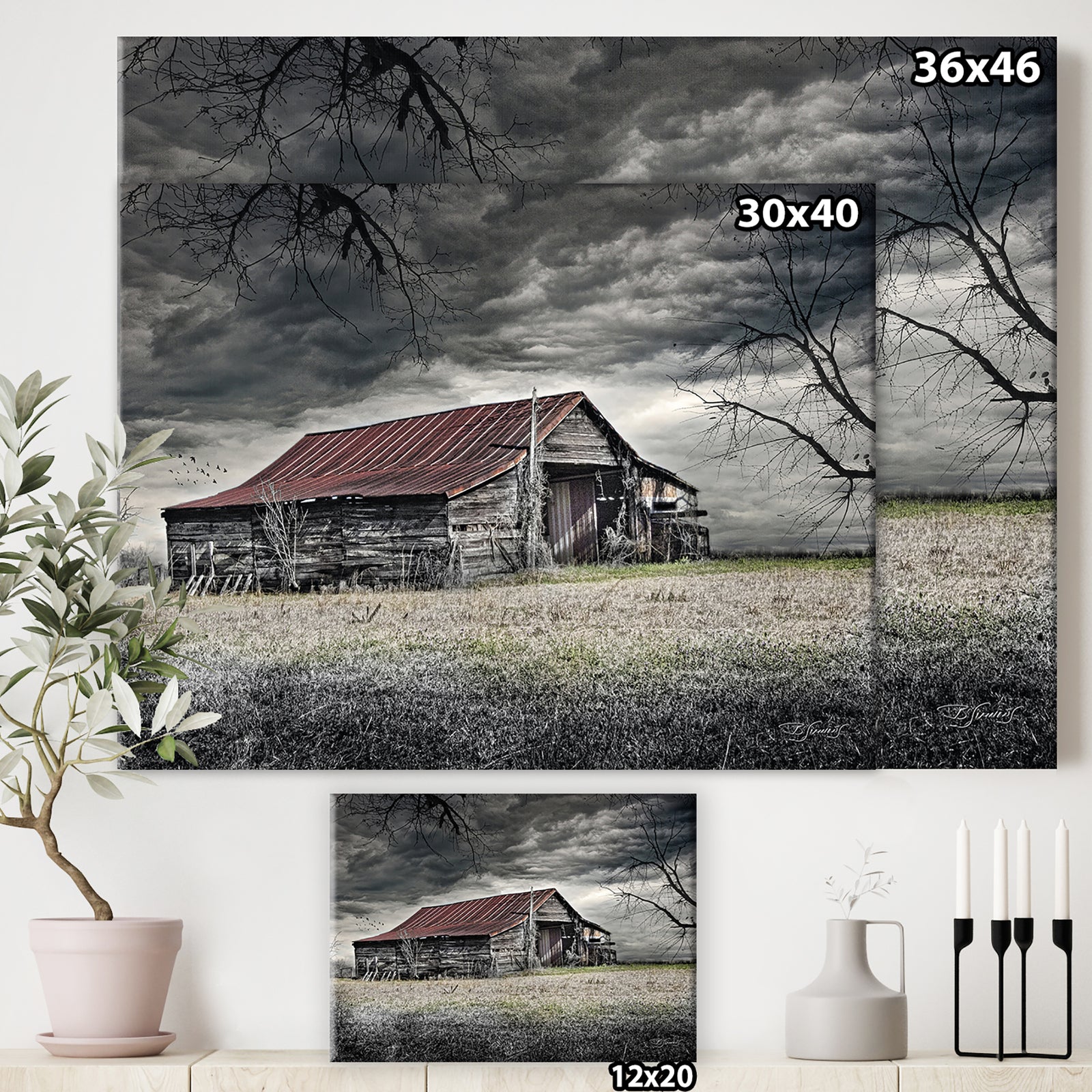 Storm Barn - Farmhouse Canvas Artwork
