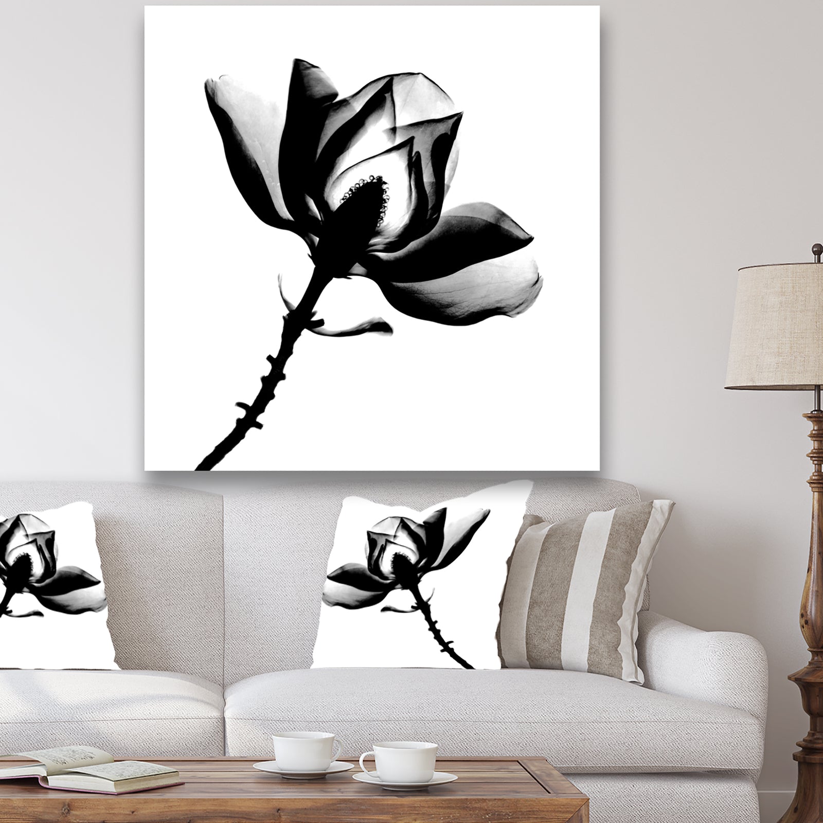 Magnolia X-Ray - Cottage Gallery-wrapped Canvas