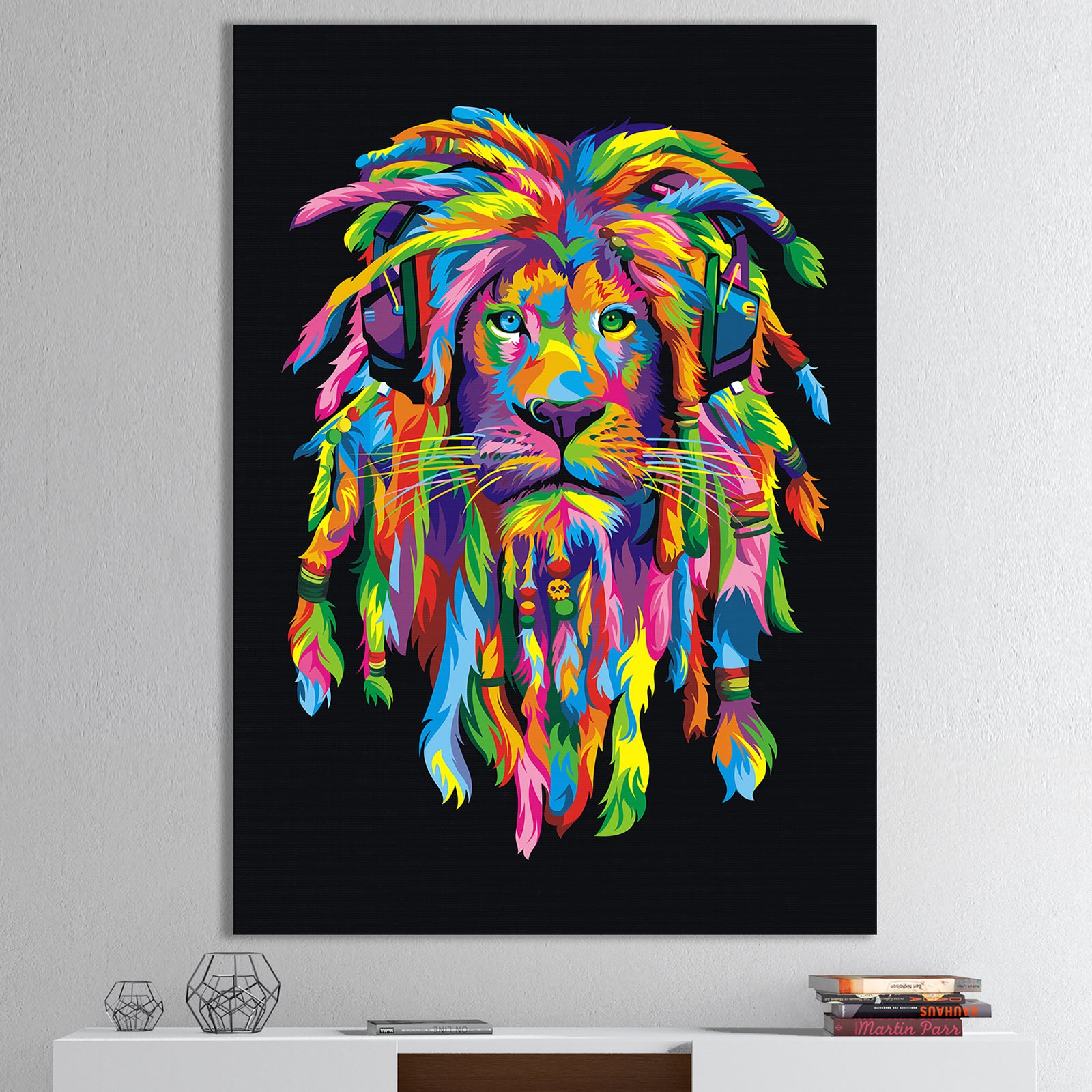 Lion Rasta - Modern & Contemporary Canvas Wall Art