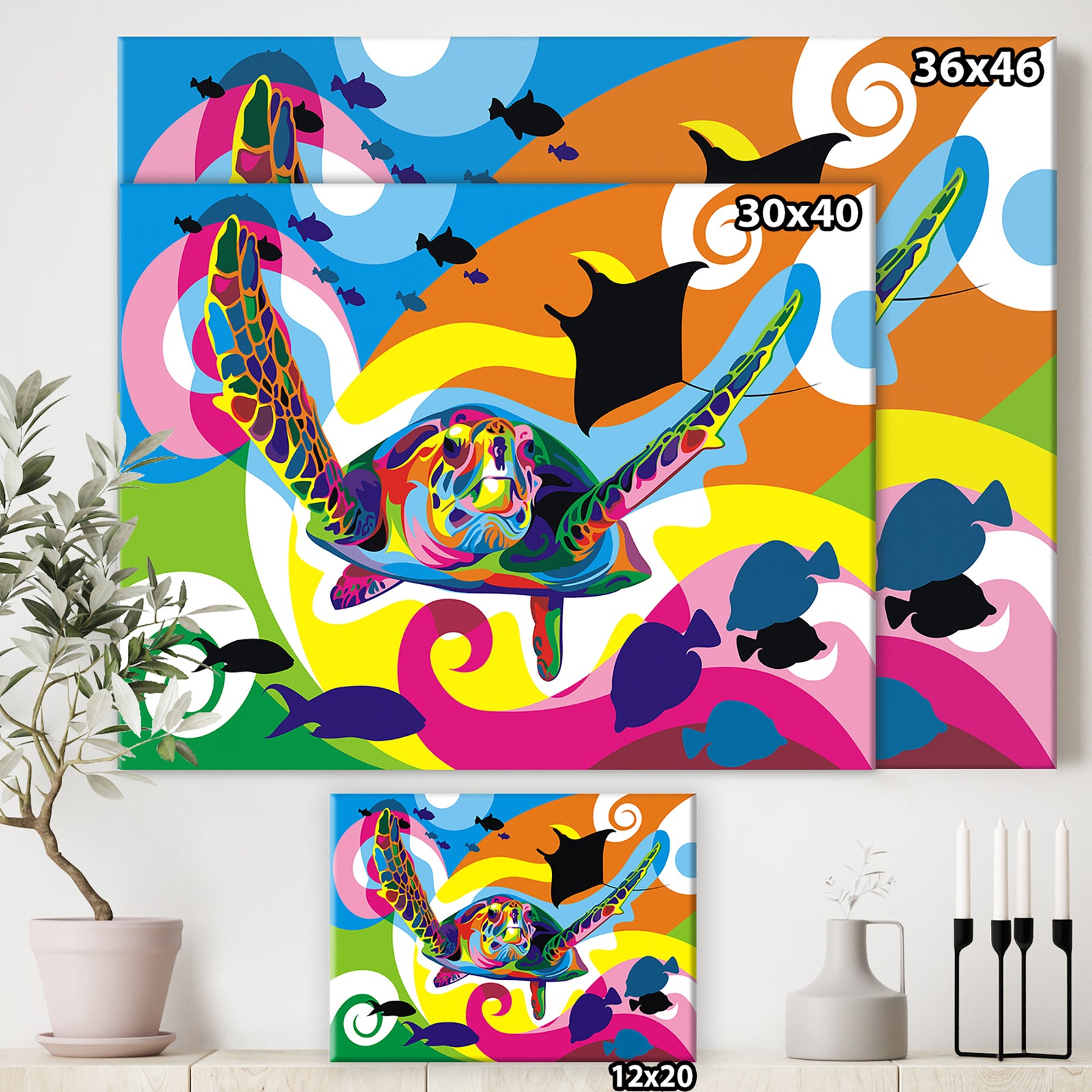 Underwater - Modern & Contemporary Gallery-wrapped Canvas