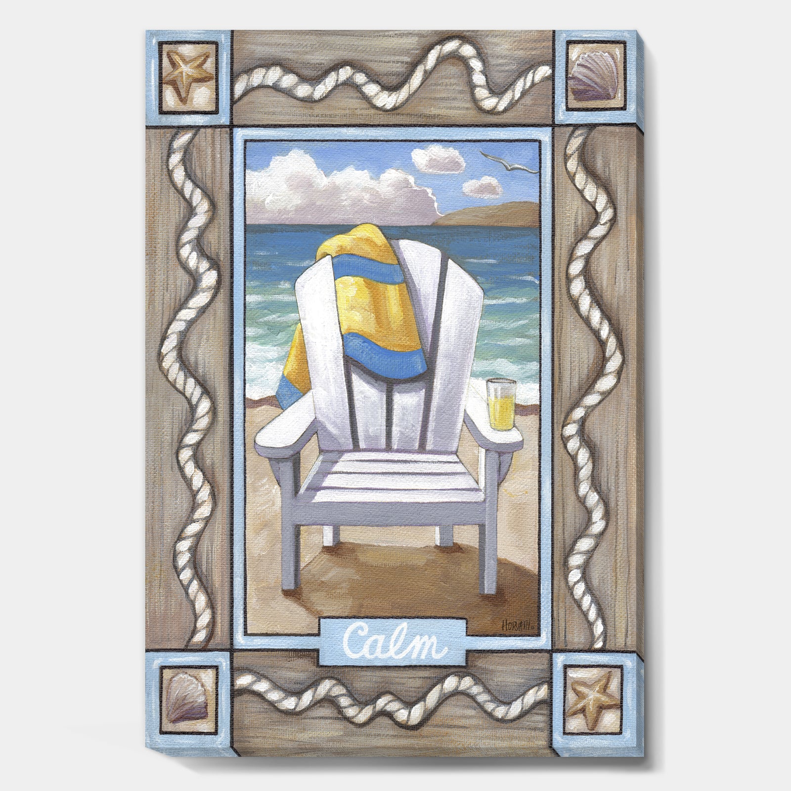 Beach Chair Calm - Nautical & Coastal Canvas Artwork