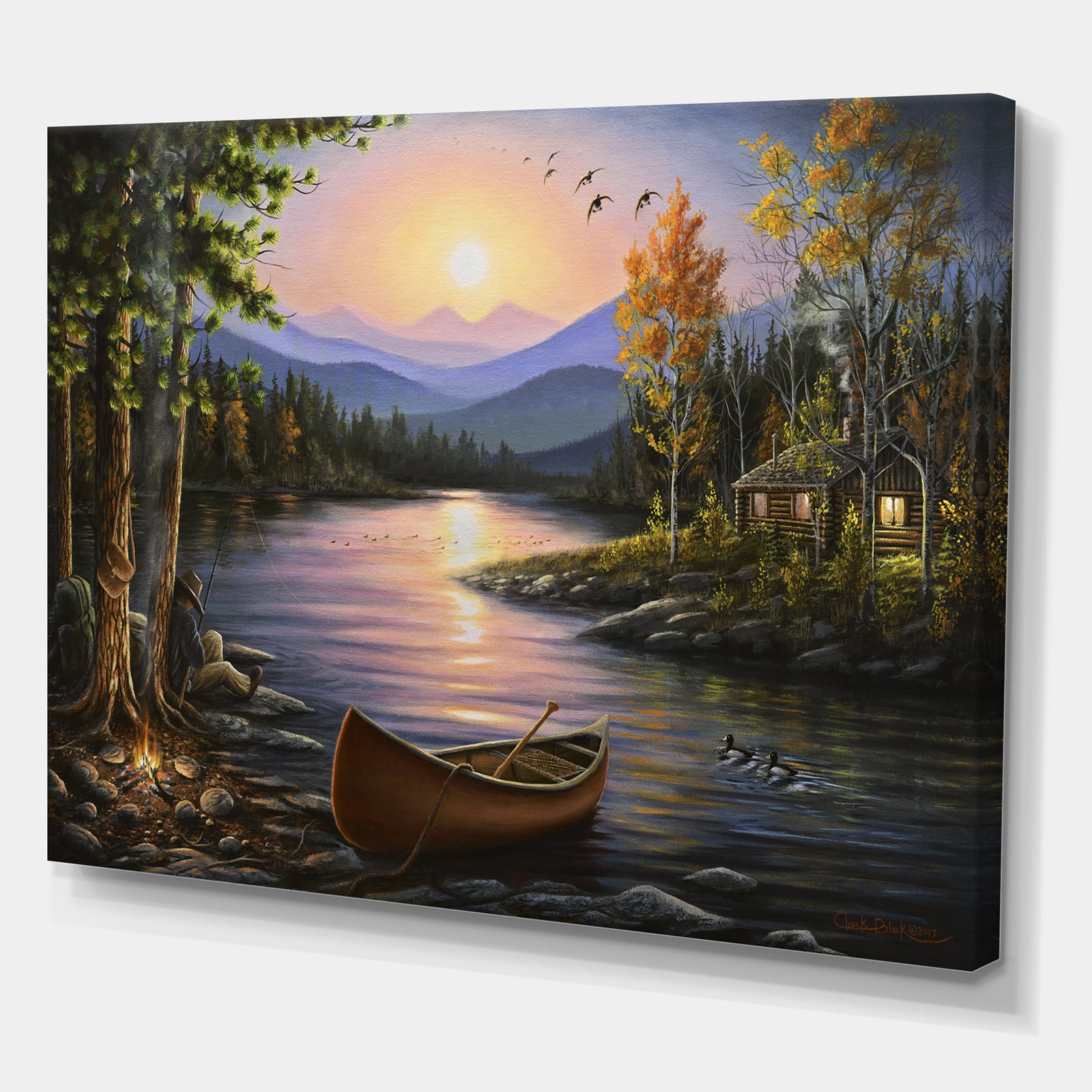 Campfire Stories - Lake House Canvas Art Print