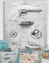 PP1119-Slate US Firearms Single Action Army Revolver Patent Poster - Cottage Canvas Art Print