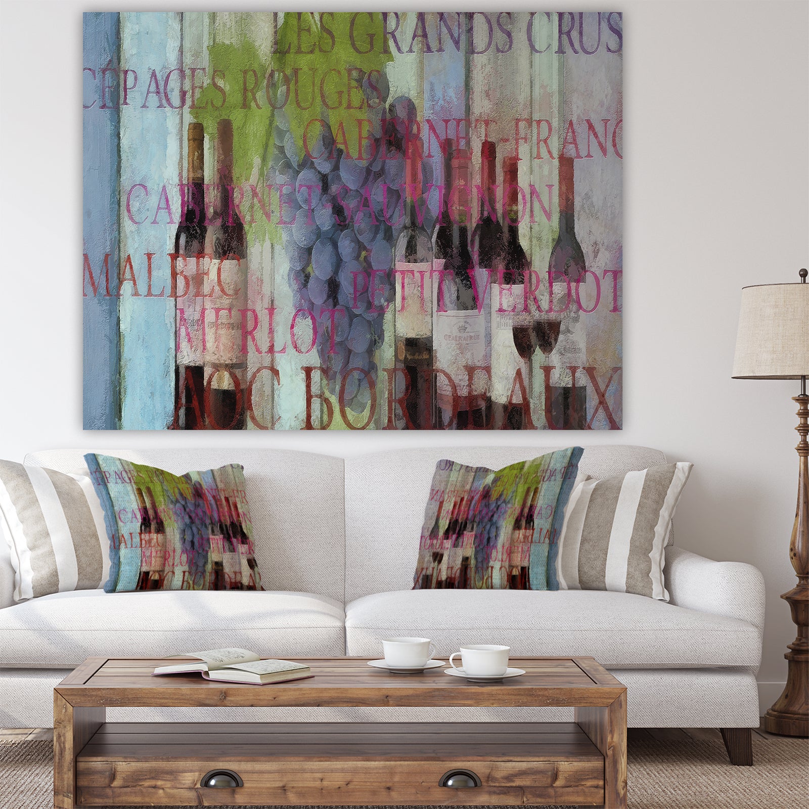 Bordeaux Wine - Cottage Canvas Artwork