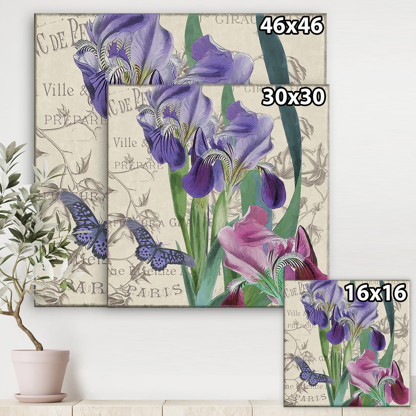 Vintage Flowers III - Cottage Canvas Art Print