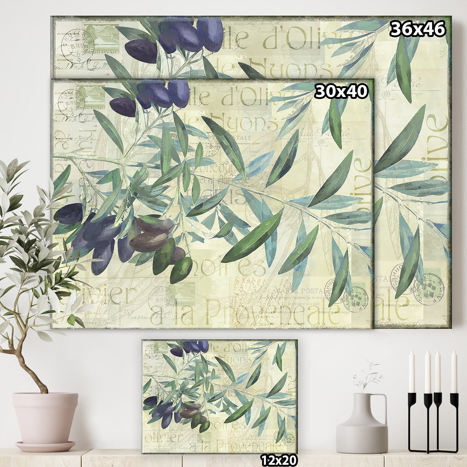 Olives de Nyons - Cottage Premium Canvas Wall Art