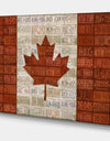 Canada License Plate Flag - Traditional Gallery-wrapped Canvas