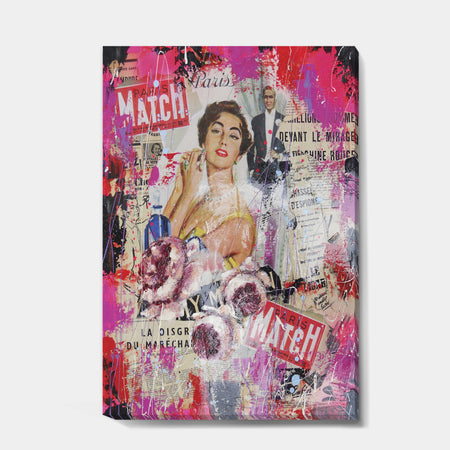 Old Style Newspaper Street Art Collage I - Modern & Contemporary Canvas Artwork