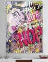 Old Style Newspaper Street Art Collage VI - Modern & Contemporary Canvas Artwork