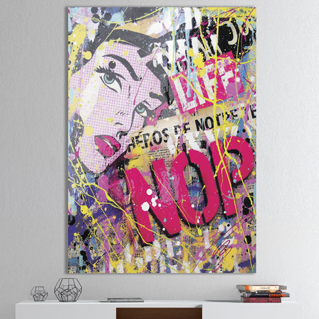 Old Style Newspaper Street Art Collage VI - Modern & Contemporary Canvas Artwork