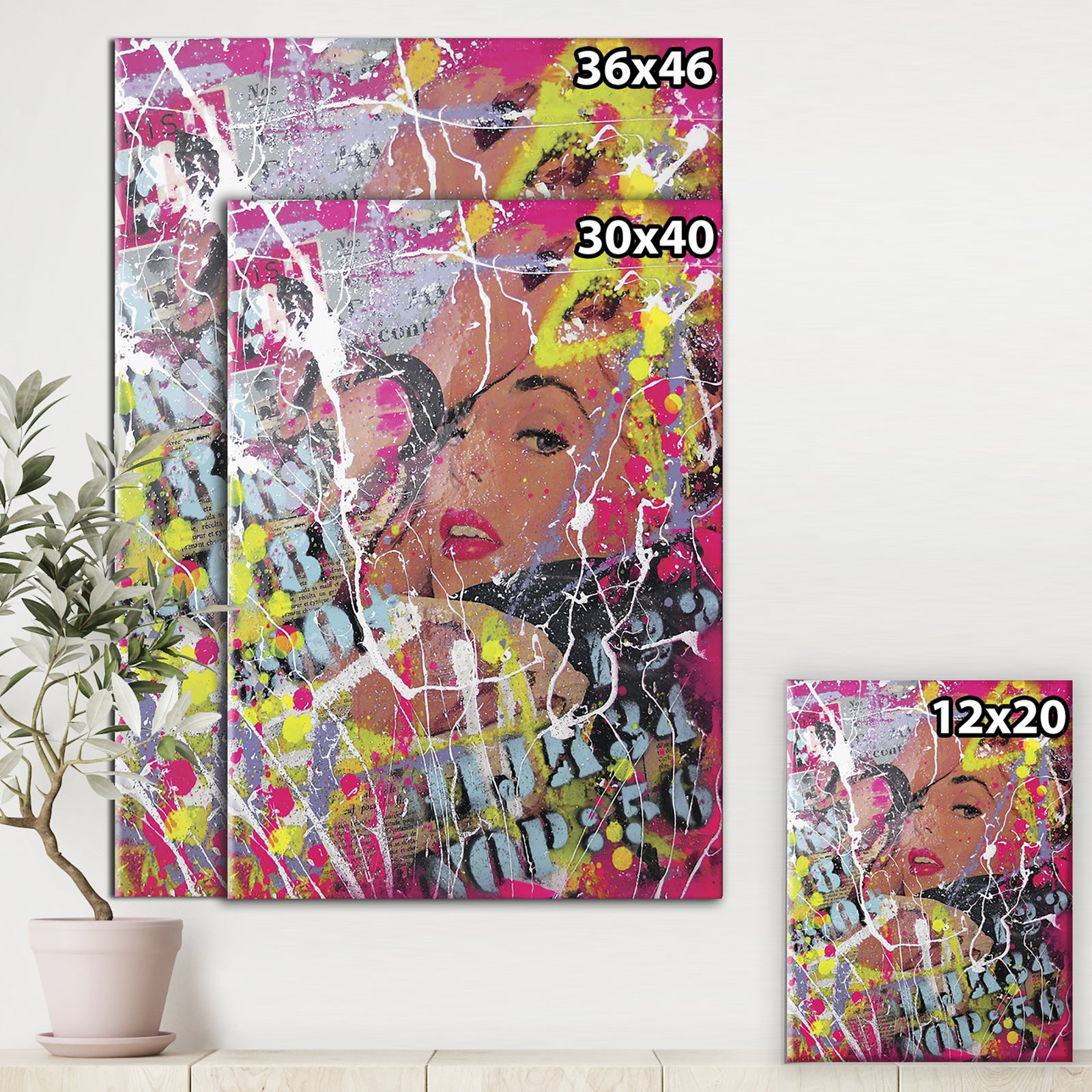 Old Style Newspaper Street Art Collage VI - Modern & Contemporary Premium Canvas Wall Art